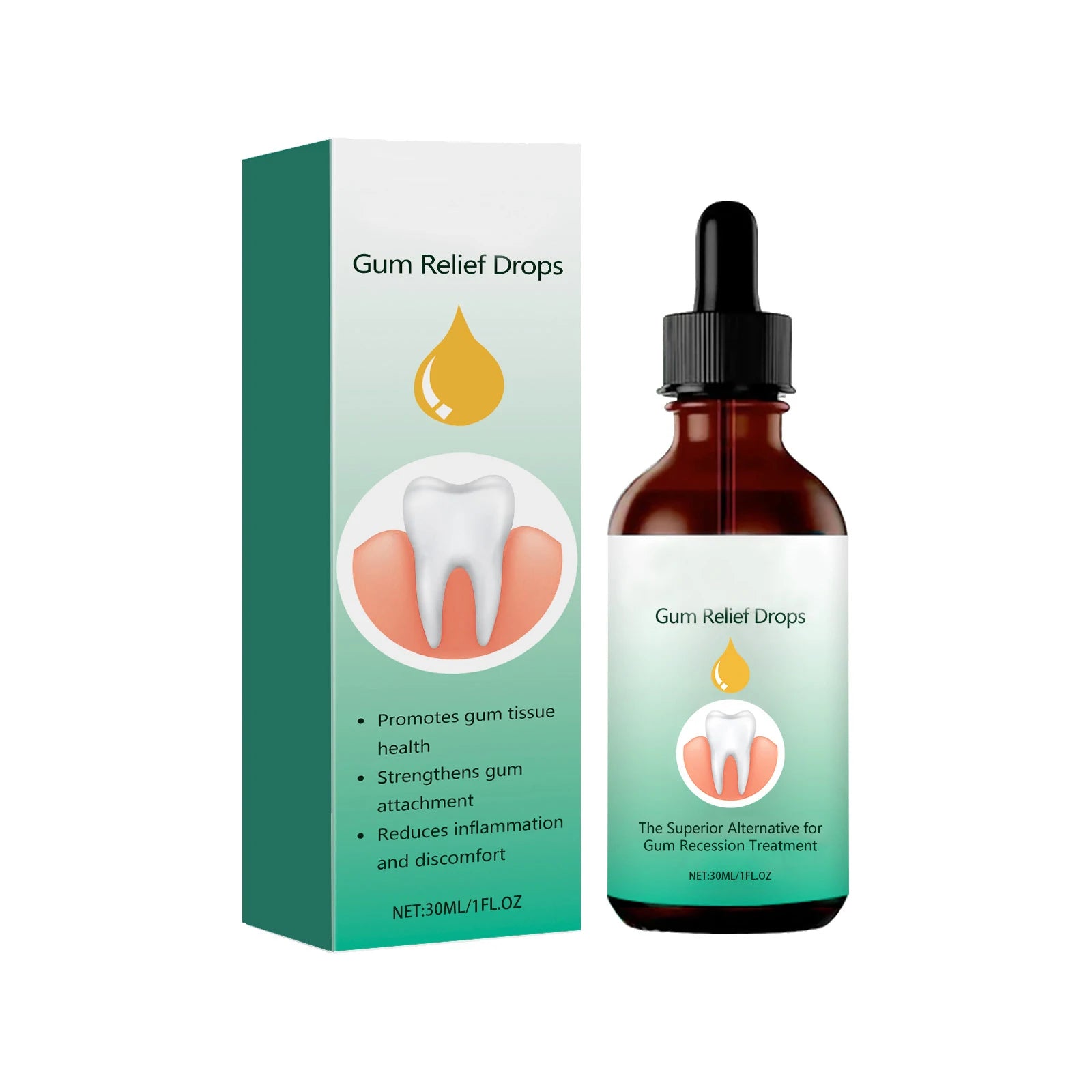 Gingival Repair Drops Coconut Mint Pulling Oil Mouthwash Relieves Toothache Remove Odor Fresh Breath Whiten Tool Mouth Care 30ml