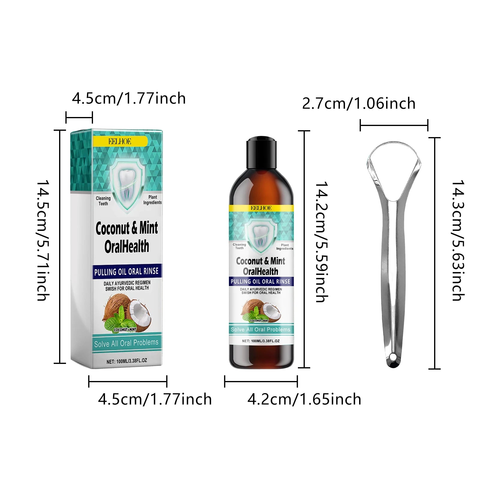 Gingival Repair Drops Coconut Mint Pulling Oil Mouthwash Relieves Toothache Remove Odor Fresh Breath Whiten Tool Mouth Care 30ml