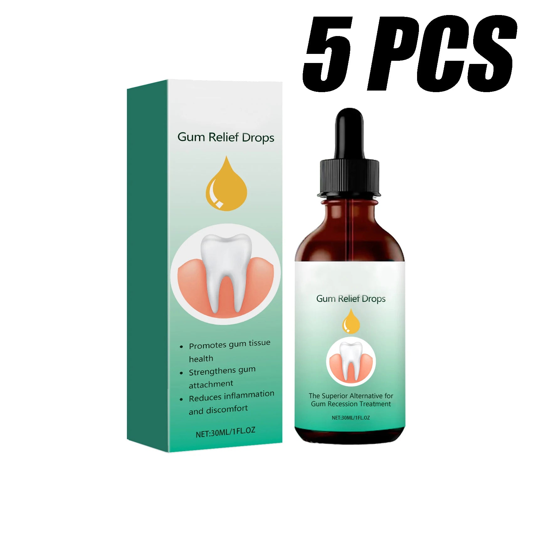 Gingival Repair Drops Coconut Mint Pulling Oil Mouthwash Relieves Toothache Remove Odor Fresh Breath Whiten Tool Mouth Care 30ml